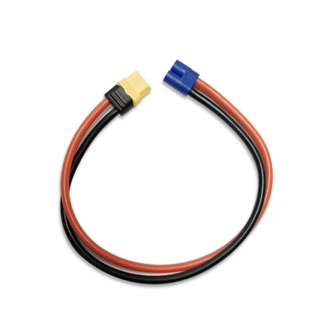 Cable de carga amarillo RC XT60 hembra a EC3 de 12 AWG y 300 mm