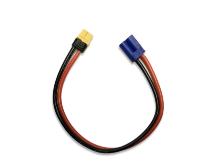 Cable de carga amarillo RC XT60 hembra a EC5 de 12 AWG y 300 mm