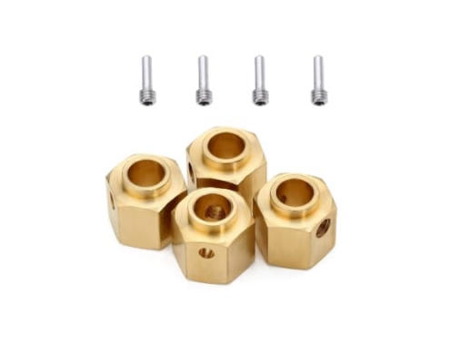 Hexágonos 8mm de latón para TRX4 1:10 (4pcs)