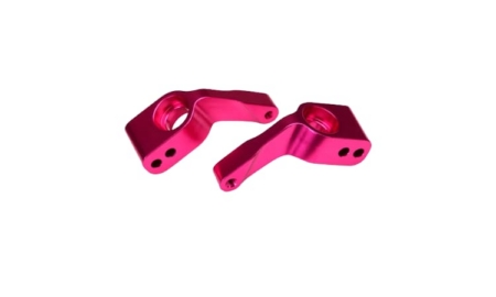 Portaejes Traxxas Rustler/Stampede/Bandit aluminio 6061-T6 Rosa (2pcs) TRX3652P