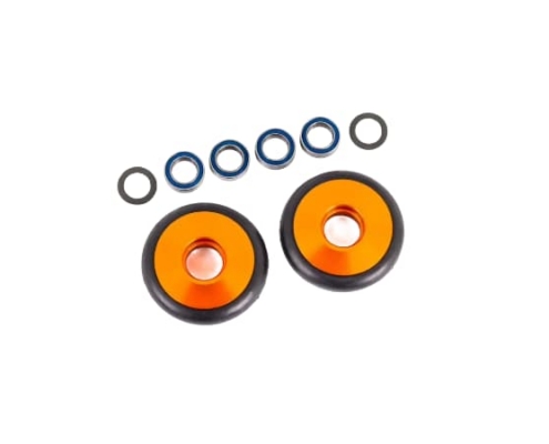 Ruedas y rodamientos para barra de aluminio Naranja Traxxas TRX9461A