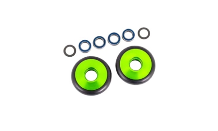 Ruedas y rodamientos para barra de aluminio Verde Traxxas TRX9461G