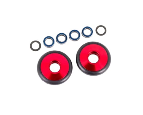 Ruedas y rodamientos para barra de aluminio Rojo Traxxas TRX9461R