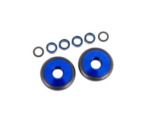 Ruedas y rodamientos para barra de aluminio Azul Traxxas TRX9461X