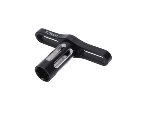 Llave de tuercas 17mm para ruedas, aluminio color negro