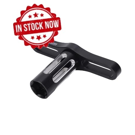 Llave de tuercas 17mm para ruedas, aluminio color negro