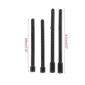 Postes de carrocería largos de plástico para 1/10 negro (4pcs)