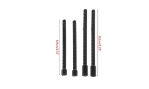 Postes de carrocería largos de plástico para 1/10 negro (4pcs)