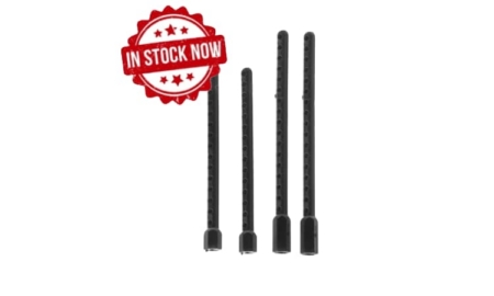 Postes de carrocería largos de plástico para 1/10 negro (4pcs)