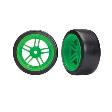 Ruedas Traxxas Drift, pegadas Verde (2pcs) TRX8377G