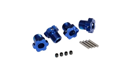 Hexágonos Traxxas estriados 17mm (anodizado azul) (4pcs) TRX8654