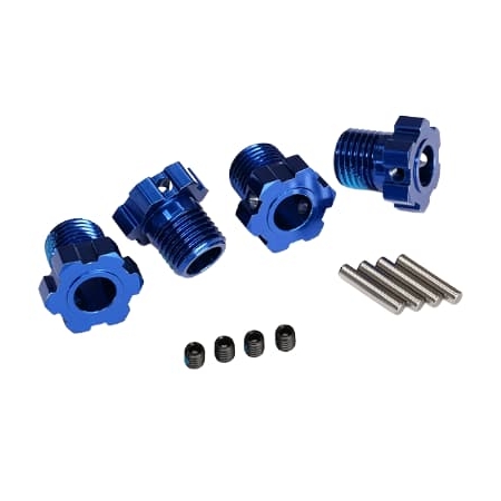 Hexágonos Traxxas estriados 17mm (anodizado azul) (4pcs) TRX8654