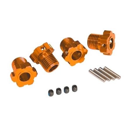 Hexágonos Traxxas estriados 17mm (anodizado naranja) (4pcs) TRX8654A