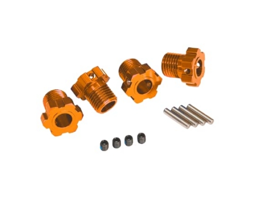 Hexágonos Traxxas estriados 17mm (anodizado naranja) (4pcs) TRX8654A