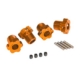 Hexágonos Traxxas estriados 17mm (anodizado naranja) (4pcs) TRX8654A
