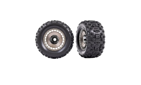 Ruedas Traxxas Sledge 3,8' en negro cromado satinado (2pcs) TRX9572A