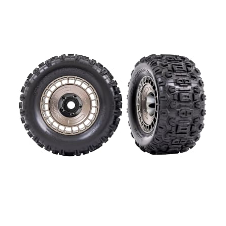 Ruedas Traxxas Sledge 3,8' en negro cromado satinado (2pcs) TRX9572A