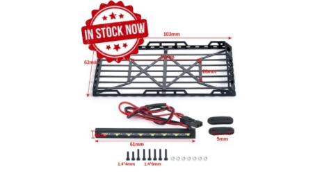 Portaequipajes metálico para techo Axial SCX24 Jeep Wrangler 1/24