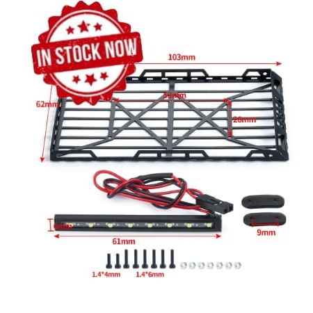 Portaequipajes metálico para techo Axial SCX24 Jeep Wrangler 1/24