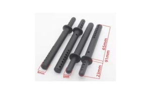 Postes de carrocería plástico para 1/10 negro (4pcs)