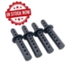 Postes de carrocería cortos de plástico para 1/10 negro (4pcs)