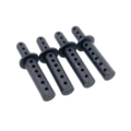Postes de carrocería cortos de plástico para 1/10 negro (4pcs)