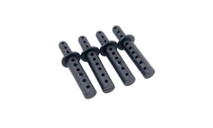 Postes de carrocería cortos de plástico para 1/10 negro (4pcs)
