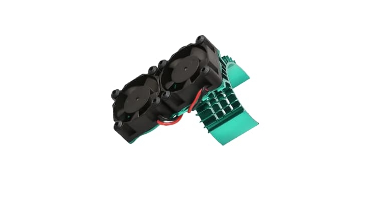 Ventilador doble con disipador aluminio Verde para 1/10