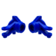 Bloques de dirección Traxxas izquierdo y derecho (azul) (2pcs) TRX10736-BLUE