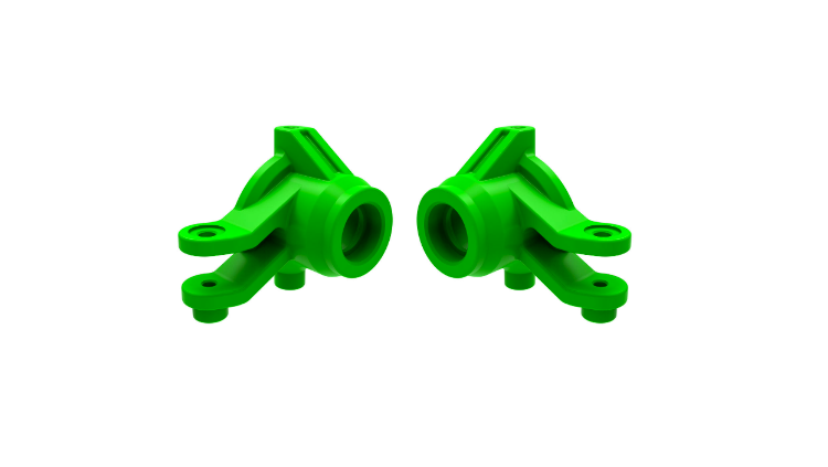 Bloques de dirección Traxxas izquierdo y derecho (verde) (2pcs) TRX10736-GRN