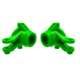 Bloques de dirección Traxxas izquierdo y derecho (verde) (2pcs) TRX10736-GRN