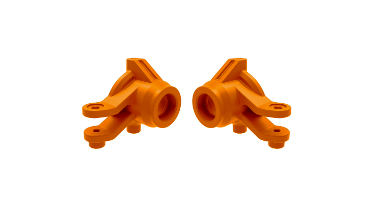 Bloques de dirección Traxxas izquierdo y derecho (naranja) (2pcs) TRX10736-ORNG