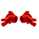 Bloques de dirección Traxxas izquierdo y derecho (rojo) (2pcs) TRX10736-RED