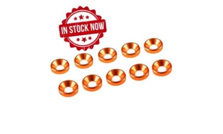Arandelas de aluminio Ultimate Racing cónica M3 Naranja (10pcs) UR1501-G