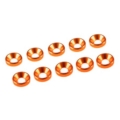 Arandelas de aluminio Ultimate Racing cónica M3 Naranja (10pcs) UR1501-G