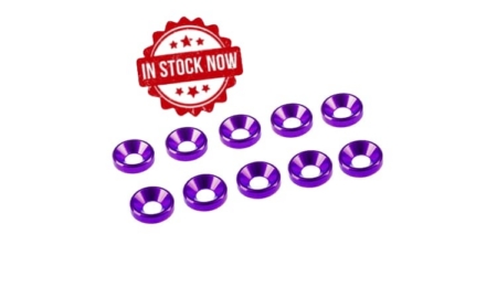 Arandelas de aluminio Ultimate Racing cónica M3 Purpura (10pcs) UR1501-P