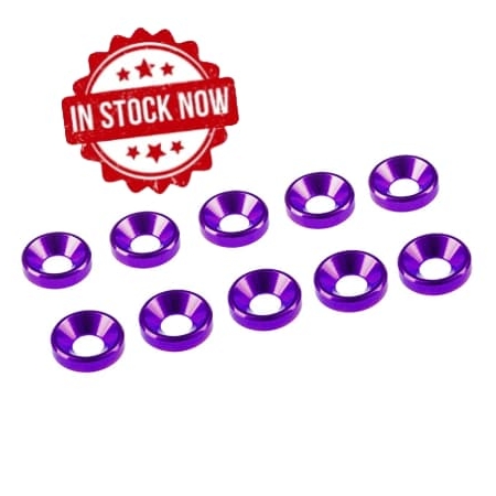 Arandelas de aluminio Ultimate Racing cónica M3 Purpura (10pcs) UR1501-P
