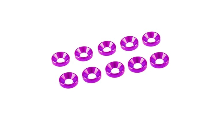 Arandelas de aluminio Ultimate Racing cónica M3 Rosa (10pcs) UR1501-PK