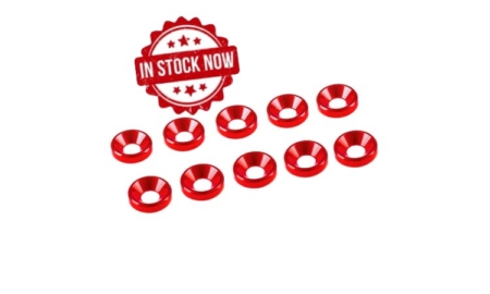 Arandelas de aluminio Ultimate Racing cónica M3 Rojo (10pcs) UR1501-R