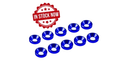 Arandelas de aluminio Ultimate Racing cónica M4 Azul (10pcs) UR1511-A