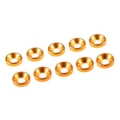 Arandelas de aluminio Ultimate Racing cónica M4 Naranja (10pcs) UR1511-G