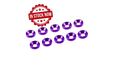 Arandelas de aluminio Ultimate Racing cónica M4 Purpura (10pcs) UR1511-P