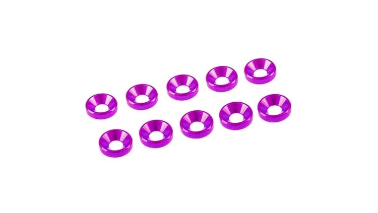 Arandelas de aluminio Ultimate Racing cónica M4 Rosa (10pcs) UR1511-PK