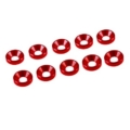 Arandelas de aluminio Ultimate Racing cónica M4 Roja (10pcs) UR1511-R