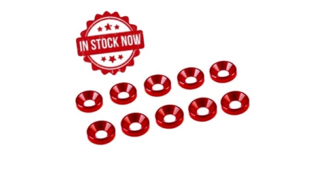 Arandelas de aluminio Ultimate Racing cónica M4 Roja (10pcs) UR1511-R