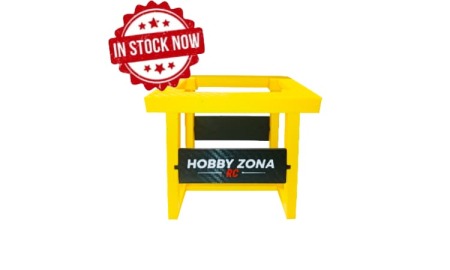 Soporte de reposo para coche 1/10 impreso en 3D amarillo