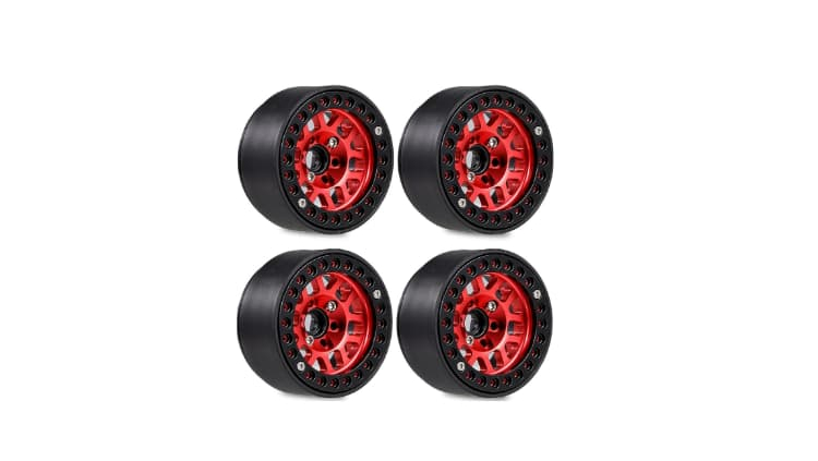 Llantas aluminio Beadlock Rojo/Negro 1.9" Crawler (4pcs)