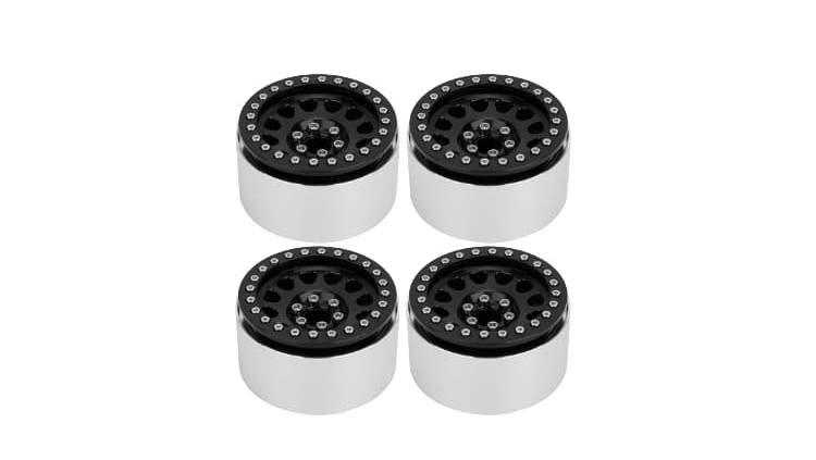 Llantas aluminio Beadlock Negro/Negro 1.9" Crawler (4pcs)