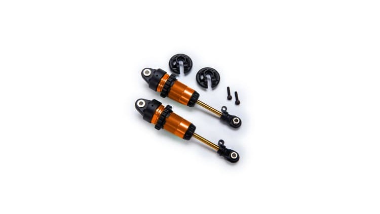 Amortiguadores Traxxas GTR delanteros aluminio anodizado en naranja 1/10 (2pcs) TRX7461-ORNG
