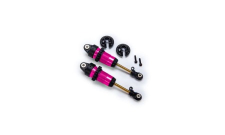 Amortiguadores Traxxas GTR delanteros aluminio anodizado en Rosa 1/10 (2pcs) TRX7461-PINK